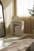 YOME Sminkbordsset - Off White - Lyxigt runt sminkbord
